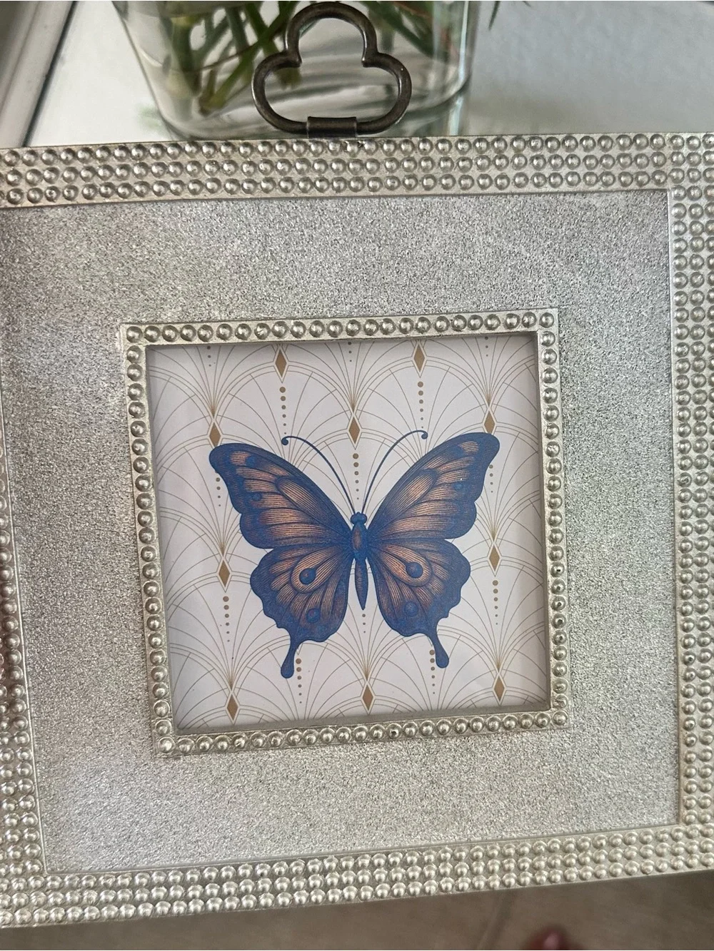 Nicole Miller Silver-Tone Beaded Picture Frame